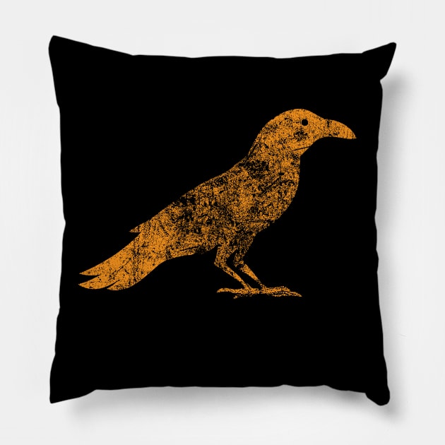 Shadow Crow Halloween Pillow by JiraDesign