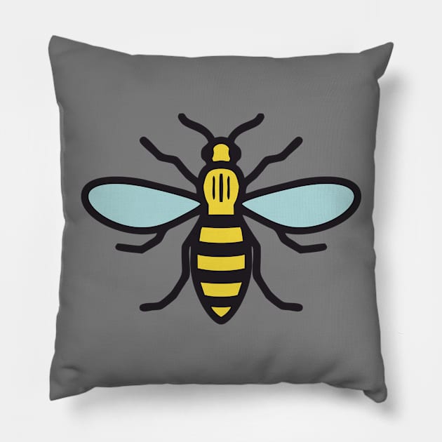 Manchester Bee Pillow by JamieEvans