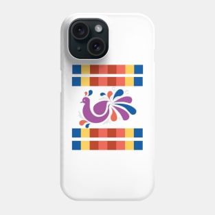 Multicolored Peacock - Colorful Stripes Phone Case