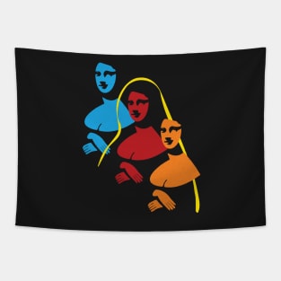 Pop Minimalist Mona Lisa Tapestry