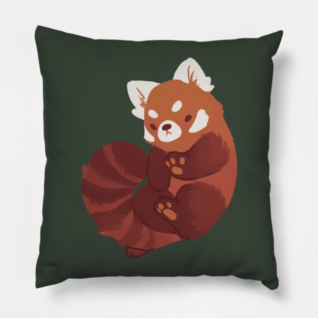 Red Panda Pillow by electricgale