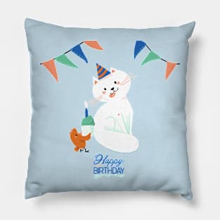 Birthday Cat Pillow