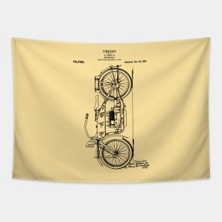 Motorcycle Patent Drawing 1919 Tapestry