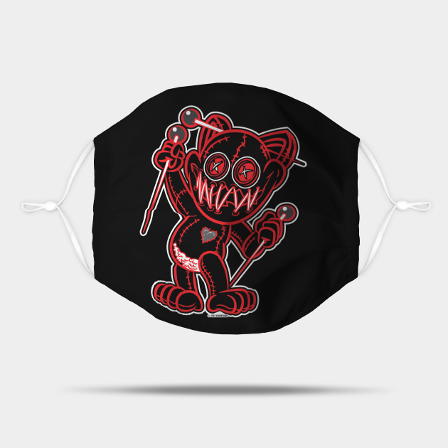 VooDoo Kitty Cat in black and red
