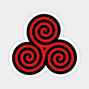 Red Triple Spiral Magnet