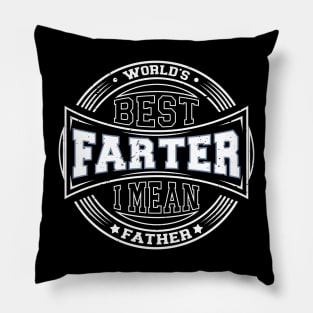 World's Best Farter I Mean Father Father's Day Retro Dad Pillow