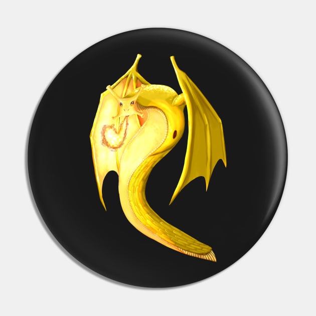 Banana Slug Dragon Pin by StormCrow42