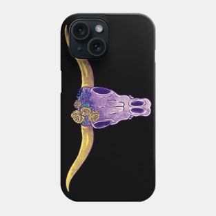 Longhorn Skull an Yellow Roses | Vulture Culture Goblincore Cottagecore Yellow rose of Texas Phone Case