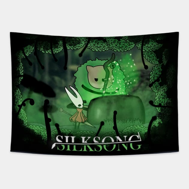 Hollow Knight: Silksong the alchemist quest giver Tapestry by TeeDraw