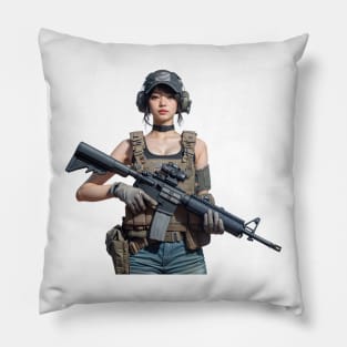 Tactical Girl Pillow