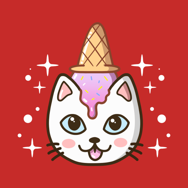 Ice cream Cat by stephen0c