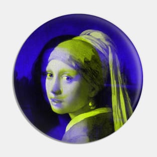 Mona Lisa with a Pearl Earring Interactive Yellow&Blue Filter By Red&Blue Pin