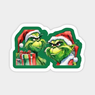 Double Grinch Magnet