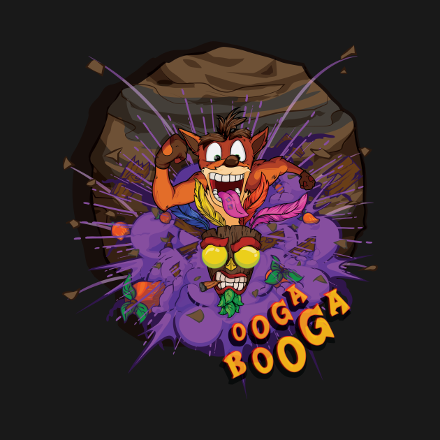 Ooga Booga Crash Bandicoot Long Sleeve TShirt TeePublic