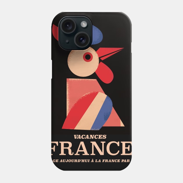 France Cockerel travel poster. Phone Case by nickemporium1