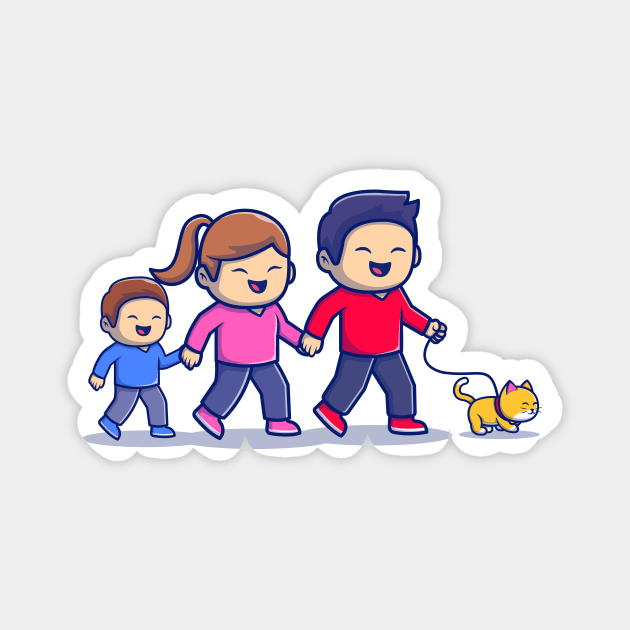 Cute Family Walking Magnet by Catalyst Labs