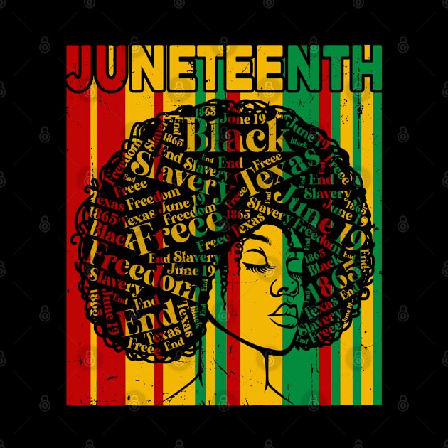 Juneteenth - Retro Melanin Black Women Pride Afro American by Pizzan