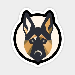 German Shepherd Minimal Geometric Style, Love Dogs Magnet