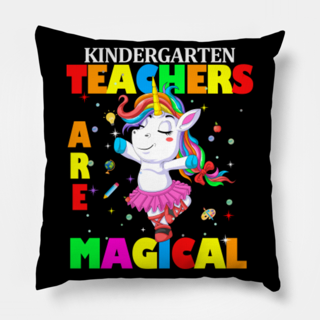 kindergarten teacher unicorn - Kindergarten Teacher - Pillow | TeePublic AU