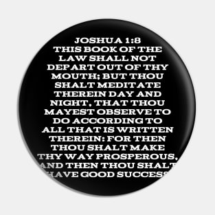 Joshua 1:8 King James Version Bible Verse Typography Pin