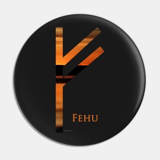 Elder Futhark - Fehu Rune Pin