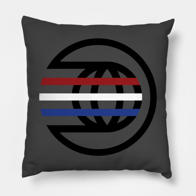 Red White and Blue Spaceship Earth Logo Pillow by FandomTrading