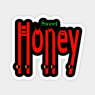 SweetHoney: Sweeten Up Your Life with This Red Typographic Design Magnet