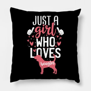 Just a Girl Who Loves Bernese Beagles Pillow