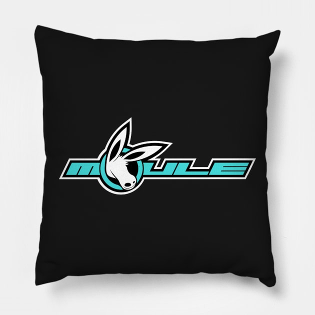 MOULE Logo Blue Outline Pillow by MOULE