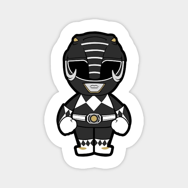 Black Ranger Chibi Magnet by untitleddada