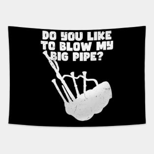 BAGPIPES GRUNGE WHITE Tapestry