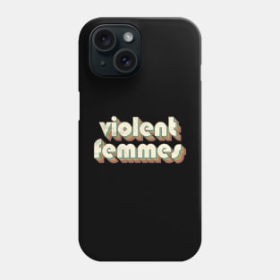 Vintage Violent Rainbow Letters Distressed Style Phone Case