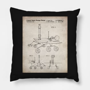 Nasa Mars Rover Patent - Mars Exploration Rover Art - Antique Pillow