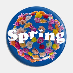 Blooming into Spring Blue Sky Pin