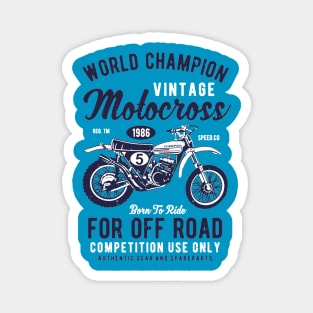 World Champion Vintage Motocross Magnet