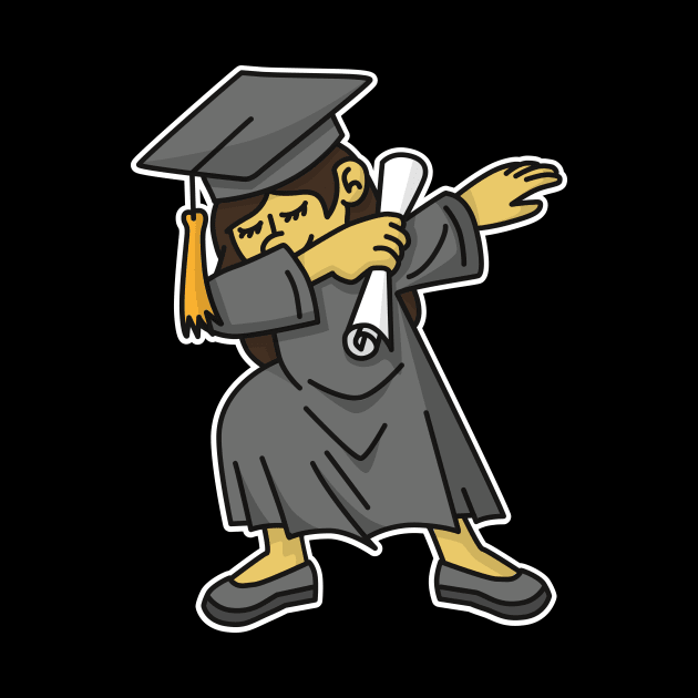 Asian girl student dab dabbing graduation school by LaundryFactory