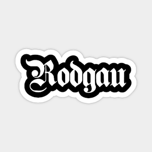 Rodgau written with gothic font Magnet