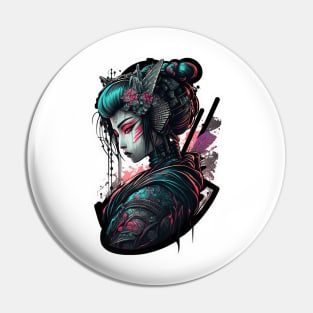 Cyberpunk geisha Pin