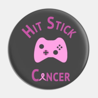 Hit Stick Breast Cancer - Hand Drawn Pin