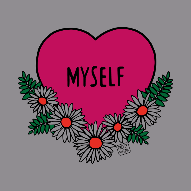 Myself Love Heart Daisies by prettyinpunk