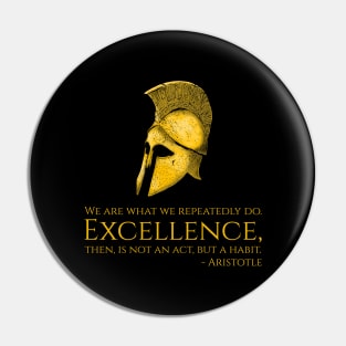 Motivational Ancient Greek Philosophy - Aristotle Quote Pin