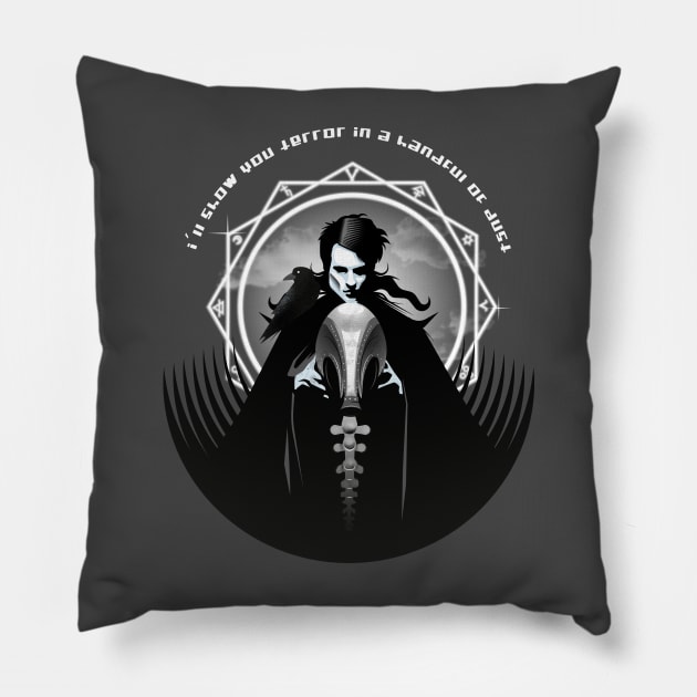 I´ll you terror in a handful of dust. Fan art. Pillow by Curvilineo