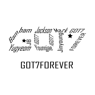 GOT7 forever collage black T-Shirt