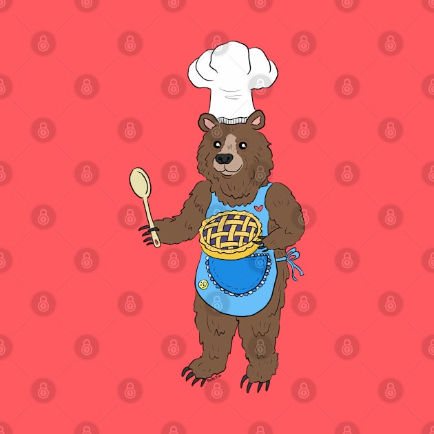 Grizzly bear baking by doodletokki