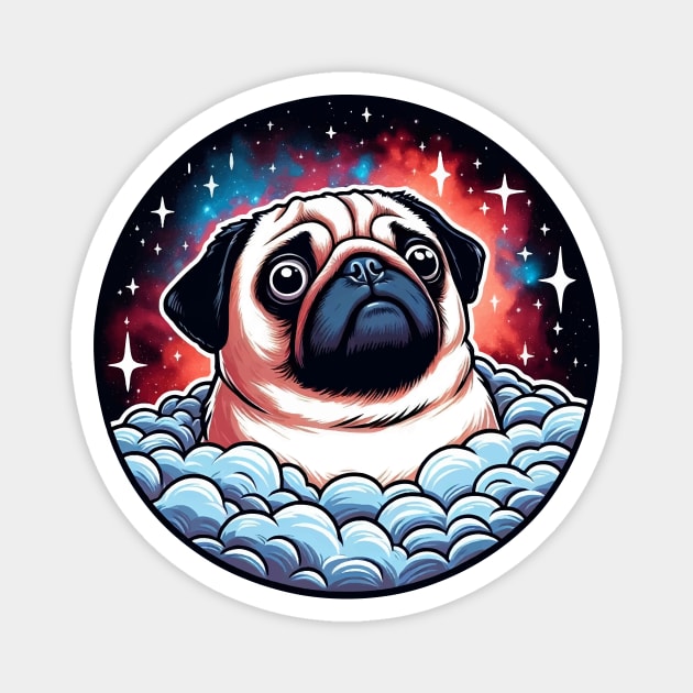 pug dog in the galaxy Magnet by Arteria6e9Vena