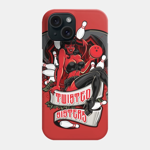 Twisted Sisters Phone Case by spicoli13