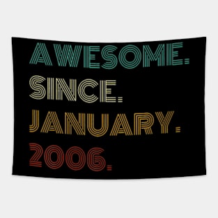 Years Old Awesome Since January 2006 18th Birthday Tapestry