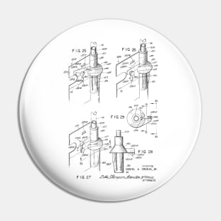 Urinary Drainage System Vintage Patent Hand Drawing Pin