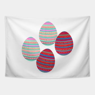 Easter Eggs - Stripes, Circles Tapestry