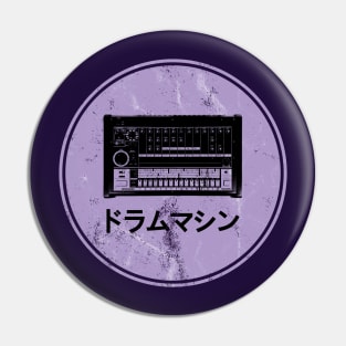 808 Drum Machine Purple Pin